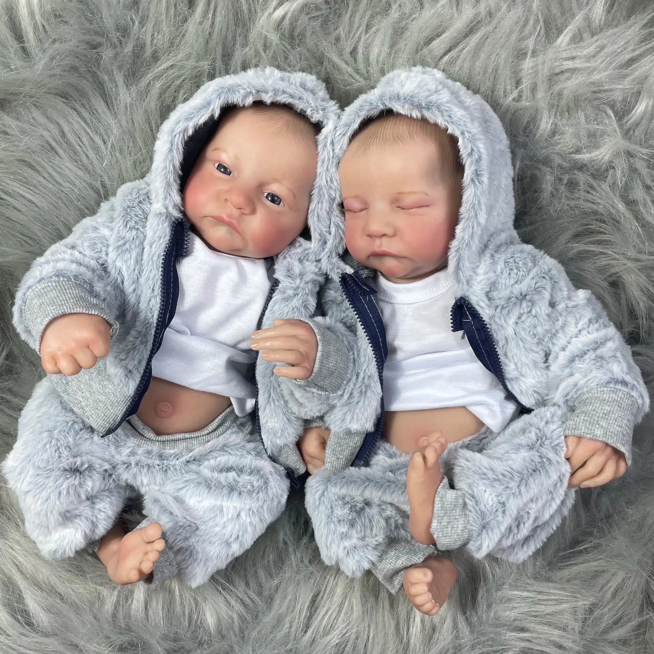 17 Inch Twins Reborn Baby Doll Full Vinyl Body Washable Boys or Gi