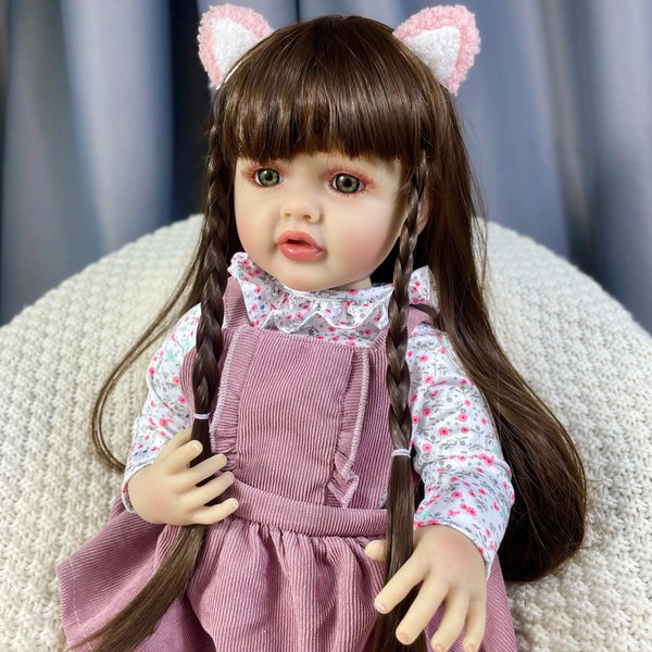MRB 55CM Full Silicone Vinyl Reborn Baby Doll Betty Lifelike Girl Cute Princess Toddler Bebe Birthday Christmas Gift-Maternity Miracles - Mom & Baby Gifts
