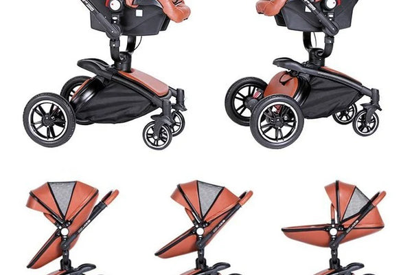 leather baby stroller