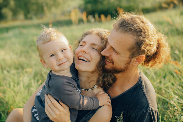 mom, dad and baby