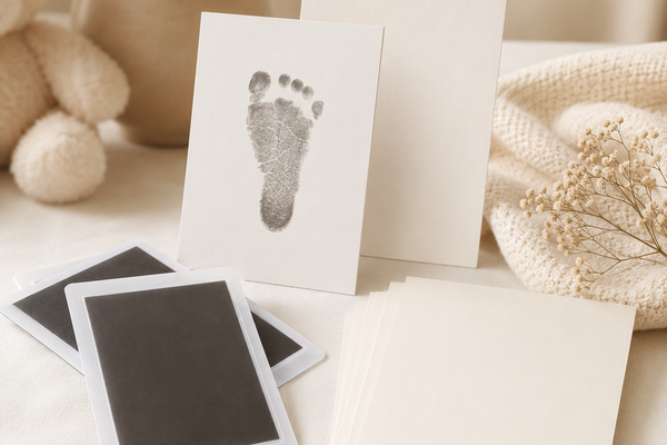 Inkless baby handprint kit with pregnancy and first-year keepsakes