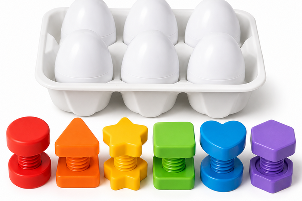 Colorful screen-free learning toys for babies, toddlers, and preschoolers