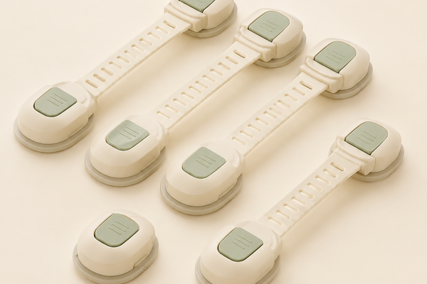 Childproof cabinet locks and babyproofing products for a room-by-room home safety checklist