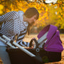 mom with baby stroller