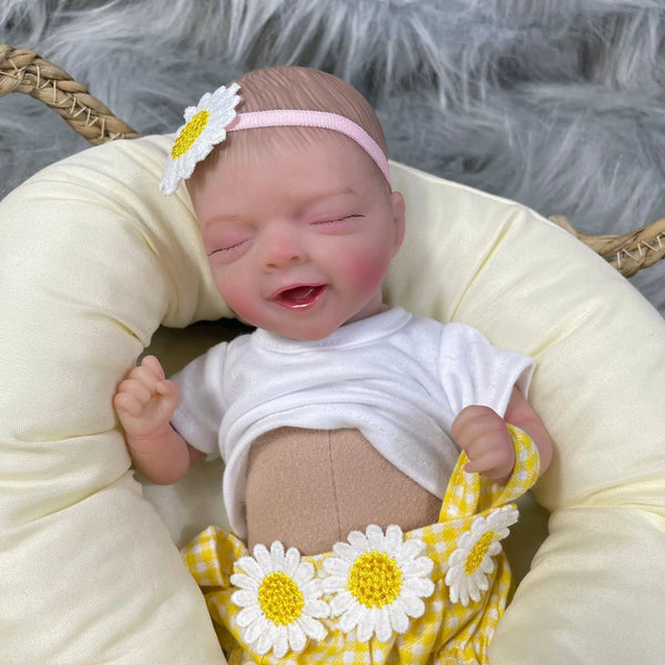 Mini 30CM Bebe Reborn Baby Dolls Salia Cute Palm Doll Soft Cloth Body 3D Skin Visible Veins Collectible Art Doll Gift For Girls-Maternity Miracles - Mom & Baby Gifts