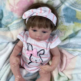 43CM Adorable Reborn Meadow Dolls Girl Lifelike Vinyl Newborn Baby 3D Skin Tone with Veins and Rooted Hair Toy Christmas Gift-Maternity Miracles - Mom & Baby Gifts