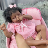 43CM African American Reborn Baby Doll Twin A Premature Baby Finished Newborn Black Girl Collectible Art Doll Best Gift For Kids-Maternity Miracles - Mom & Baby Gifts