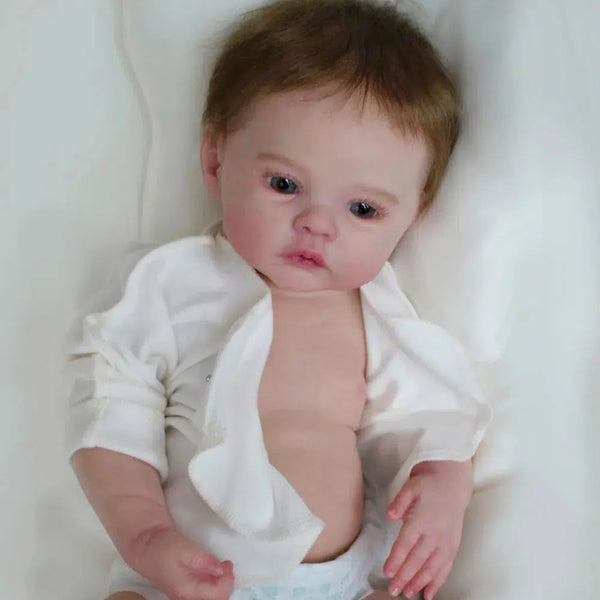 17 Inch Reborn Dolls Meadow Premature Baby Full Silicone Vinyl Boy Washable Newborn 3D Skin Visible Veins DIY Toys For Girls-Maternity Miracles - Mom & Baby Gifts