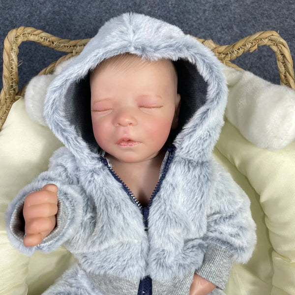 43CM Reborn Baby Doll Full Silicone Vinyl Body Boy Or Girl Washable Newborn Baby Doll 3D Skin Tone Visible Veins Dolls Gift-Maternity Miracles - Mom & Baby Gifts