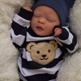 NPK 45CM Soft and Full Body Silicone Reborn Toddler Boy Doll lifelike Newborn Doll Flexible 3D Skin Tone with Veins premie Doll-Maternity Miracles - Mom & Baby Gifts