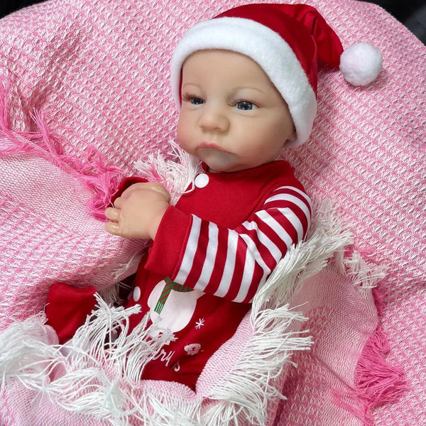 45CM Finished Reborn Baby Dolls Levi Awake Merry Christmas Gift Lifelike Silicone Vinyl Newborn 3D Skin Visible Veins DIY Toys-Maternity Miracles - Mom & Baby Gifts