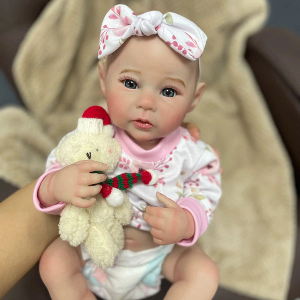 18Inch Lifelike Full Body Silicone Vinyl Girl Raven Washable Reborn Baby Doll With Painted Hair Bebe Reborn Toys Christmas Gift-Maternity Miracles - Mom & Baby Gifts