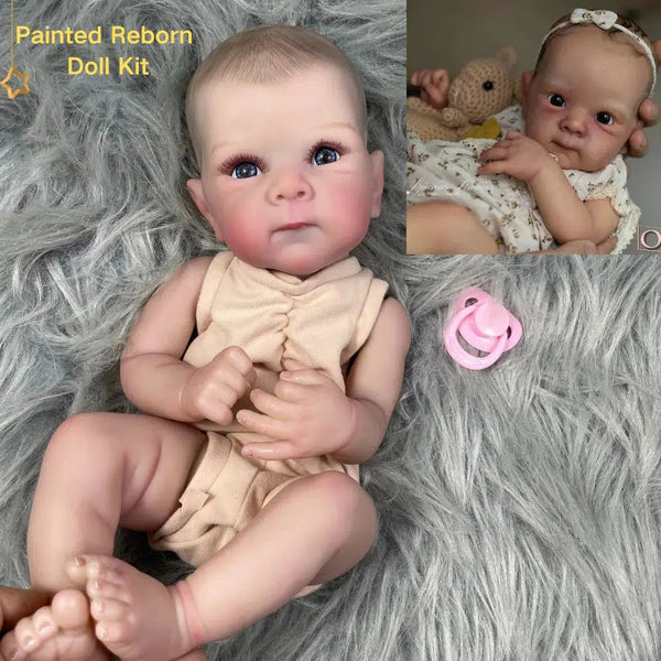 MRB 18 inch Already Painted Reborn Bettie Doll Kits With Eyelashes Vinyl Reborn Unassembled DIY Doll Kit Mold Gift for Children-Maternity Miracles - Mom & Baby Gifts