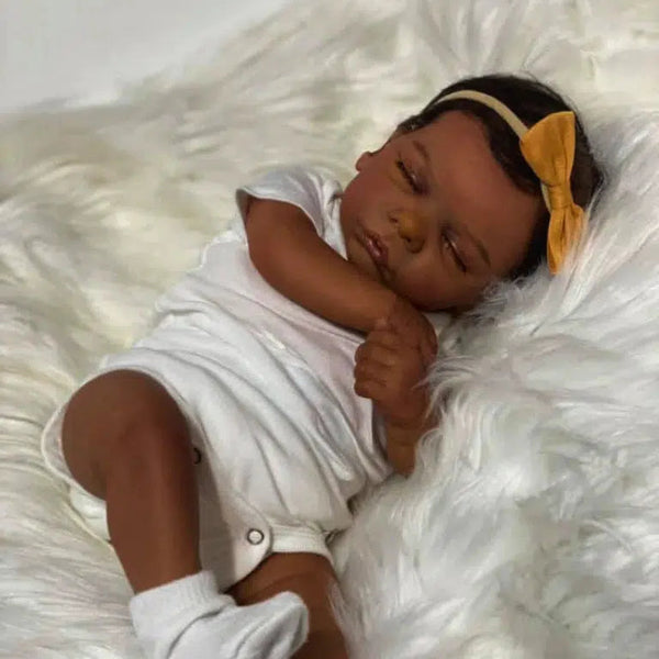 48CM African American Reborn Baby Doll Romy Premature Baby Finished Newborn Dark Skin Black Girl Best Christmas Gift For Kids-Maternity Miracles - Mom & Baby Gifts