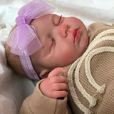 49CM Already Finished Painted Bebe Reborn Doll LouLou Newborn Sleeping Doll Soft Vinyl 3D Skin Tone Visible Veins Gift For Girls-Maternity Miracles - Mom & Baby Gifts