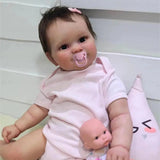 19 Inch Finished Reborn Baby Dolls Maddie Full Vinyl Girl Washable 3D Skin Visible Veins DIY Toys Figure for Girls Gift-Maternity Miracles - Mom & Baby Gifts