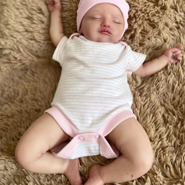 19 inch Painted Vinyl Reborn Doll Kit Rosalie Unassembled Lifelike Baby 3D Painting with Visible Veins Cloth Body Included-Maternity Miracles - Mom & Baby Gifts