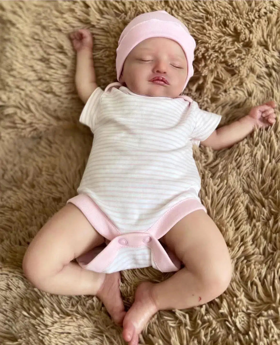 19 inch Painted Vinyl Reborn Doll Kit Rosalie Unassembled Lifelike Baby 3D Painting with Visible Veins Cloth Body Included-Maternity Miracles - Mom & Baby Gifts