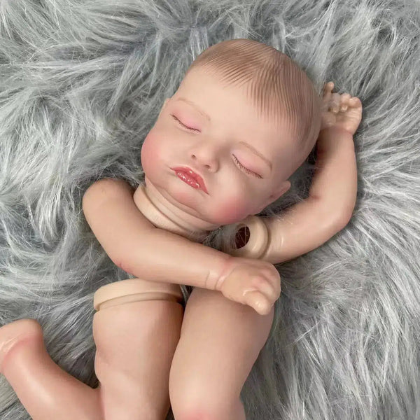 19 inch Painted Vinyl Reborn Doll Kit Rosalie Unassembled Lifelike Baby 3D Painting with Visible Veins Cloth Body Included-Maternity Miracles - Mom & Baby Gifts