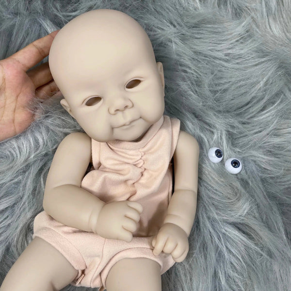 MRB 19 inch Vinyl Reborn Doll Kit Juliette Lifelike Unfinished Unpainted Mold Fresh Color Blank Vinyl Doll Kit with Cloth Body-Maternity Miracles - Mom & Baby Gifts
