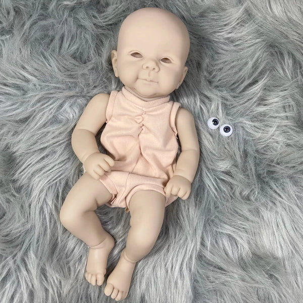 MRB 19 inch Vinyl Reborn Doll Kit Juliette Lifelike Unfinished Unpainted Mold Fresh Color Blank Vinyl Doll Kit with Cloth Body-Maternity Miracles - Mom & Baby Gifts