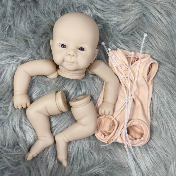 MRB 19 inch Vinyl Reborn Doll Kit Juliette Lifelike Unfinished Unpainted Mold Fresh Color Blank Vinyl Doll Kit with Cloth Body-Maternity Miracles - Mom & Baby Gifts