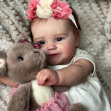 50CM Full Vinyl Body Girl Waterproof Reborn Doll Maddie Hand-Detailed Painted with Visible Veins Lifelike 3D Skin Tone Toy Gift-Maternity Miracles - Mom & Baby Gifts