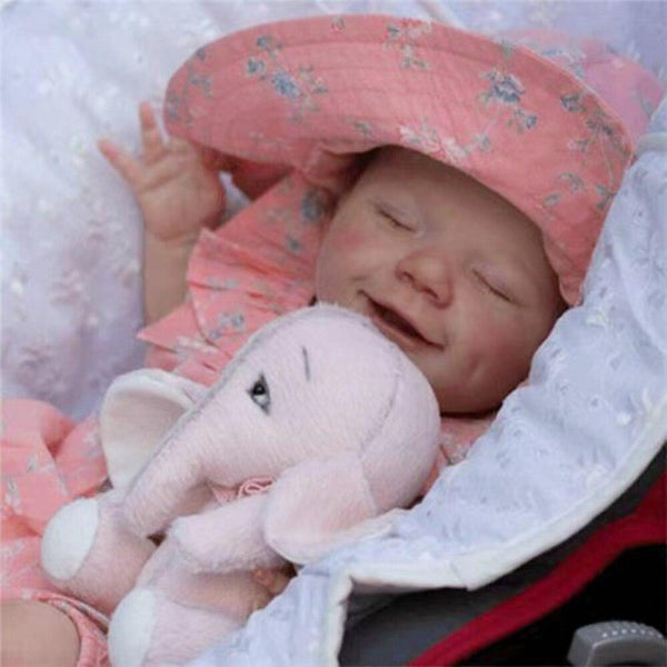 19.6-Inch Reborn April Silicone Vinyl Doll: Curly Hair, Cloth Body - Finished Baby Doll-Maternity Miracles - Mom & Baby Gifts