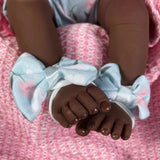 20Inch African American Doll Girl Raven Dark Skin Reborn Baby Finished Newborn With Rooted Hair Handmade Toy Birthday Gift-Maternity Miracles - Mom & Baby Gifts