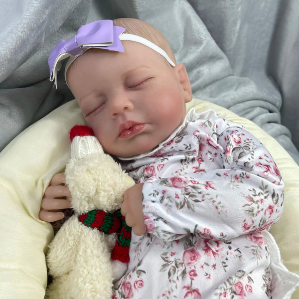 50CM Finished LouLou Bebe Reborn Dolls Lifelike Silicone Vinyl Newborn 3D Skin Visible Veins DIY Toys Christmas Gift For Girls-Maternity Miracles - Mom & Baby Gifts