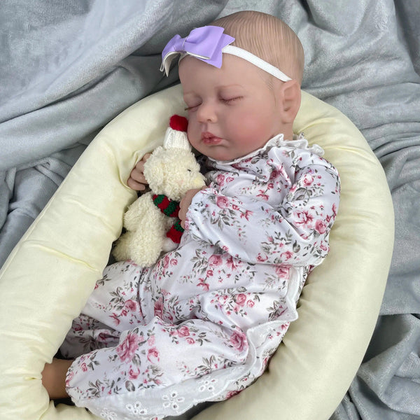 MRB 50CM Finished LouLou Reborn Dolls Lifelike Silicone Vinyl Newborn 3D Skin Visible Veins DIY Toys Christmas Gift For Girls-Maternity Miracles - Mom & Baby Gifts