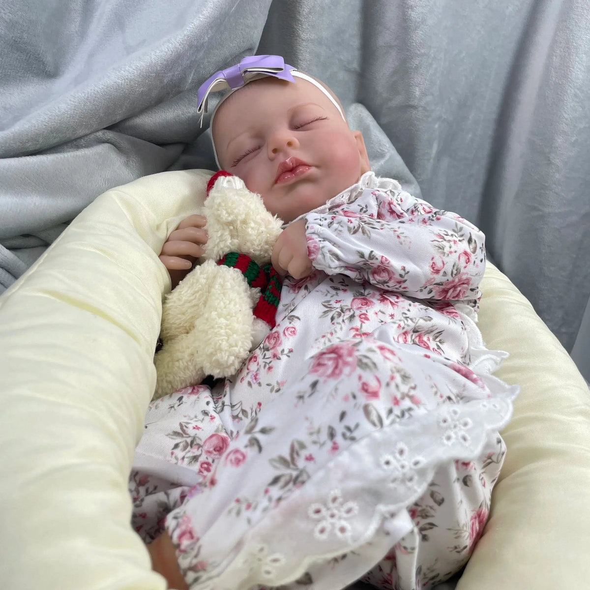 MRB 50CM Finished LouLou Reborn Dolls Lifelike Silicone Vinyl Newborn 3D Skin Visible Veins DIY Toys Christmas Gift For Girls-Maternity Miracles - Mom & Baby Gifts