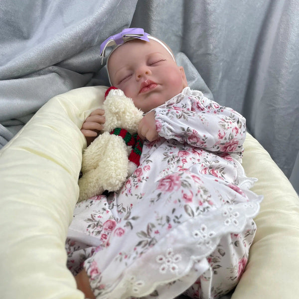 MRB 50CM Finished LouLou Reborn Dolls Lifelike Silicone Vinyl Newborn 3D Skin Visible Veins DIY Toys Christmas Gift For Girls-Maternity Miracles - Mom & Baby Gifts