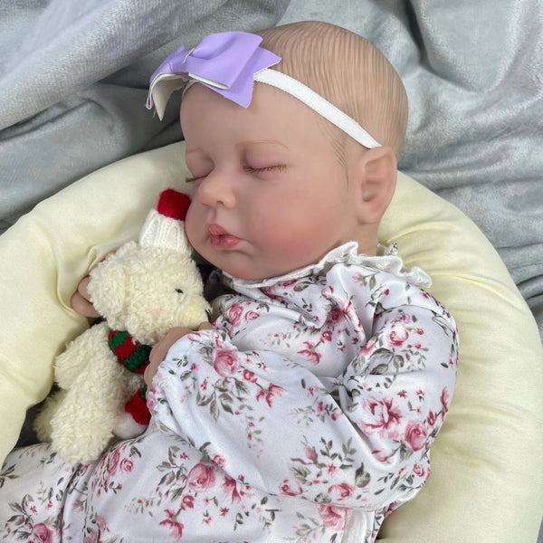 MRB 50CM Finished LouLou Reborn Dolls Lifelike Silicone Vinyl Newborn 3D Skin Visible Veins DIY Toys Christmas Gift For Girls-Maternity Miracles - Mom & Baby Gifts