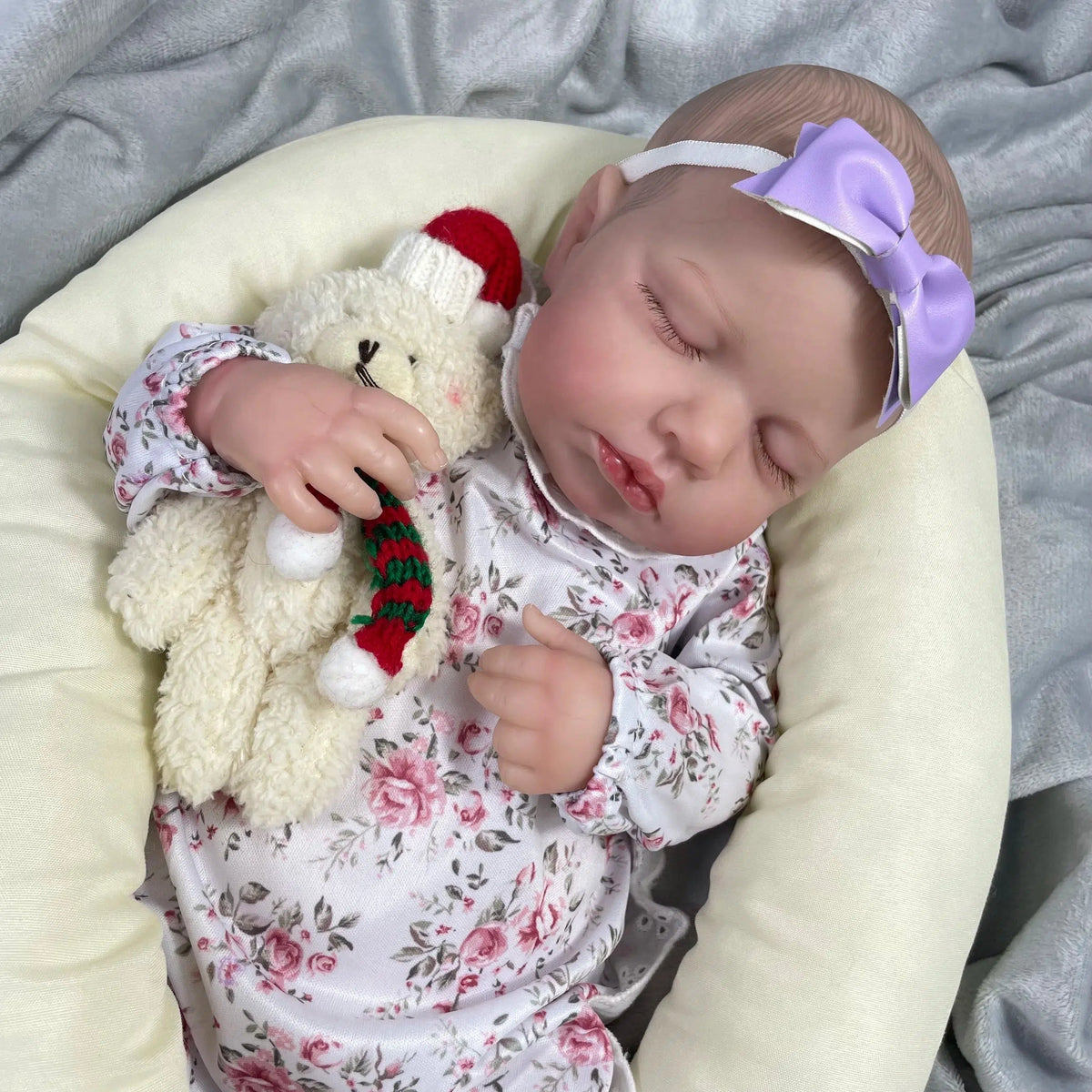 MRB 50CM Finished LouLou Reborn Dolls Lifelike Silicone Vinyl Newborn 3D Skin Visible Veins DIY Toys Christmas Gift For Girls-Maternity Miracles - Mom & Baby Gifts