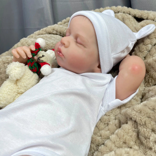 50CM Finished Reborn Baby Dolls LouLou Lifelike Silicone Vinyl Newborn 3D Skin Visible Veins DIY Toys Christmas Gift For Girls-Maternity Miracles - Mom & Baby Gifts