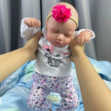 50CM Finished Reborn Baby Dolls LouLou Sleeping Girl Lifelike Silicone Vinyl Newborn 3D Skin Visible Veins DIY Toys For Girls-Maternity Miracles - Mom & Baby Gifts