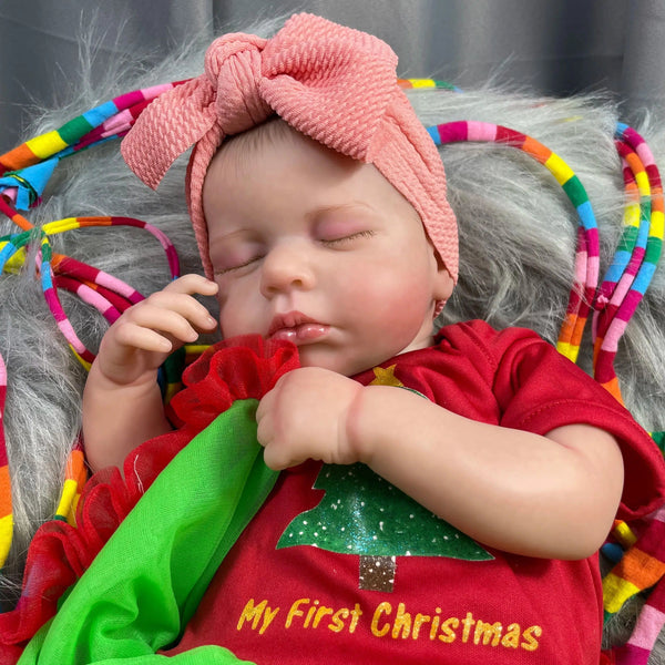 50CM Finished Reborn Baby Dolls LouLou Girl Christmas Gift Lifelike Silicone Vinyl Newborn 3D Skin Visible Veins DIY Toys-Maternity Miracles - Mom & Baby Gifts
