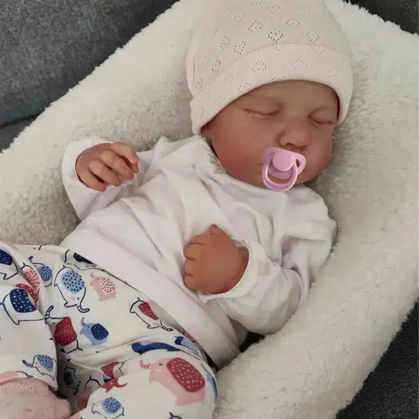 New 50CM Finished Reborn Baby Dolls LouLou Lifelike 3D Painted Skin Silicone Vinyl Newborn Doll Christmas Gift For Girls-Maternity Miracles - Mom & Baby Gifts