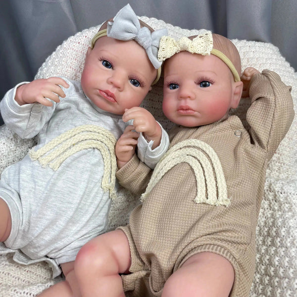 20 Inch Finished Reborn Baby Doll Twins Isabella and Sophia Maternity Miracles