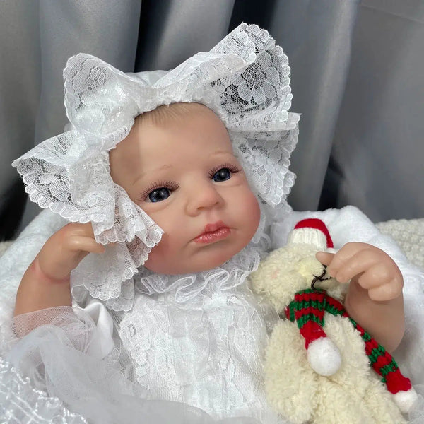 20Inch Finished Reborn Doll LouLou Awake Soft Touch Cuddly Newborn with 3D Painted Skin Visible Veins Lifelike DIY Toy Figure-Maternity Miracles - Mom & Baby Gifts