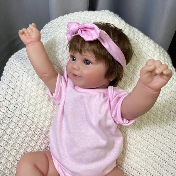 50CM Full Body Vinyl Girl Waterproof Reborn Doll Maddie Hand-Detailed Painting with Visible Veins Lifelike 3D Skin Tone Gift-Maternity Miracles - Mom & Baby Gifts