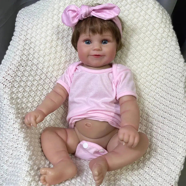 50CM Full Body Vinyl Girl Waterproof Reborn Doll Maddie Hand-Detailed Painting with Visible Veins Lifelike 3D Skin Tone Gift-Maternity Miracles - Mom & Baby Gifts