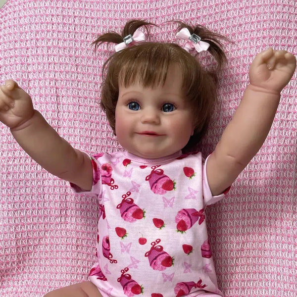 50CM Full Body Vinyl Girl Waterproof Reborn Doll Maddie Hand-Detailed Painting with Visible Veins Lifelike 3D Skin Tone Gift-Maternity Miracles - Mom & Baby Gifts