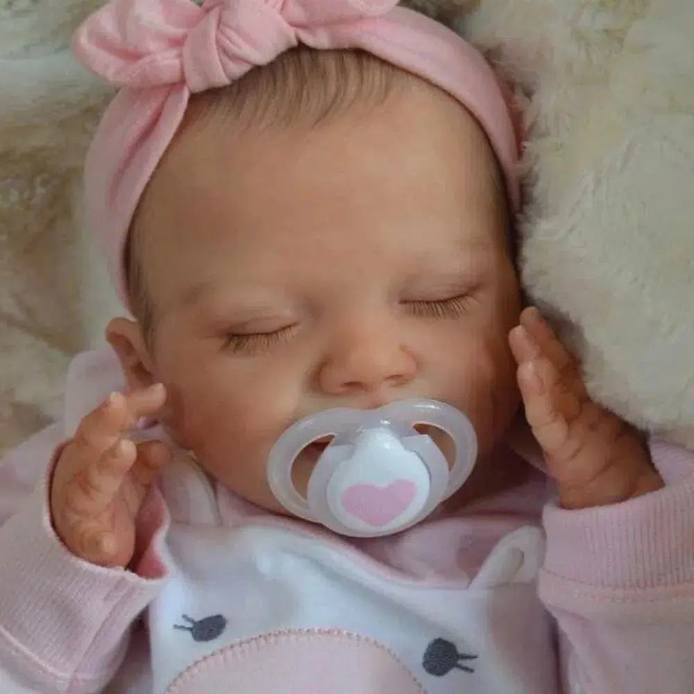 50CM Full Vinyl Body Girl Waterproof Reborn Doll April Hand-Detailed Painted with Visible Veins Lifelike 3D Skin Toy Figure Gift-Maternity Miracles - Mom & Baby Gifts