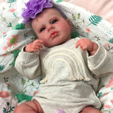 50CM Lifelike Finished Reborn Doll LouLou Awake Soft Touch Cuddly Newborn with 3D Painted Skin Visible Veins DIY Toy Figure-Maternity Miracles - Mom & Baby Gifts