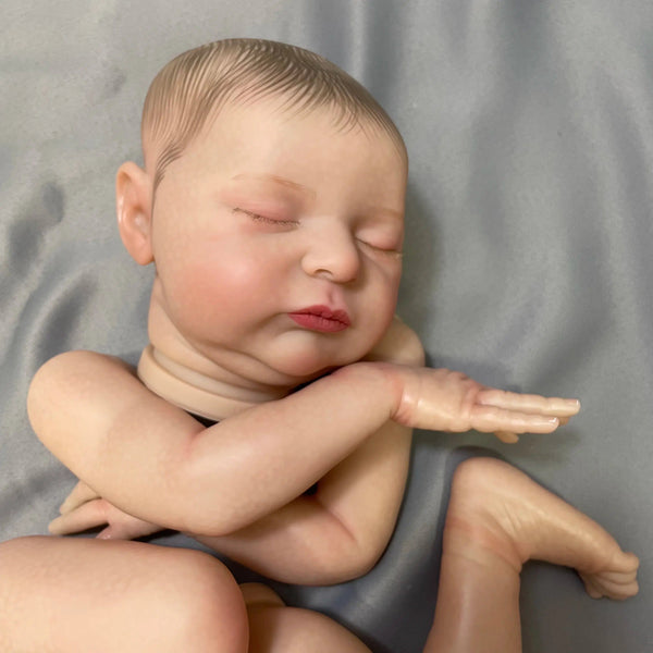20Inch Already Painted Reborn Doll Kit Laura 3D Painted Skin Mold High Quality Handmade Newborn Baby Doll Parts With Cloth Body-Maternity Miracles - Mom & Baby Gifts