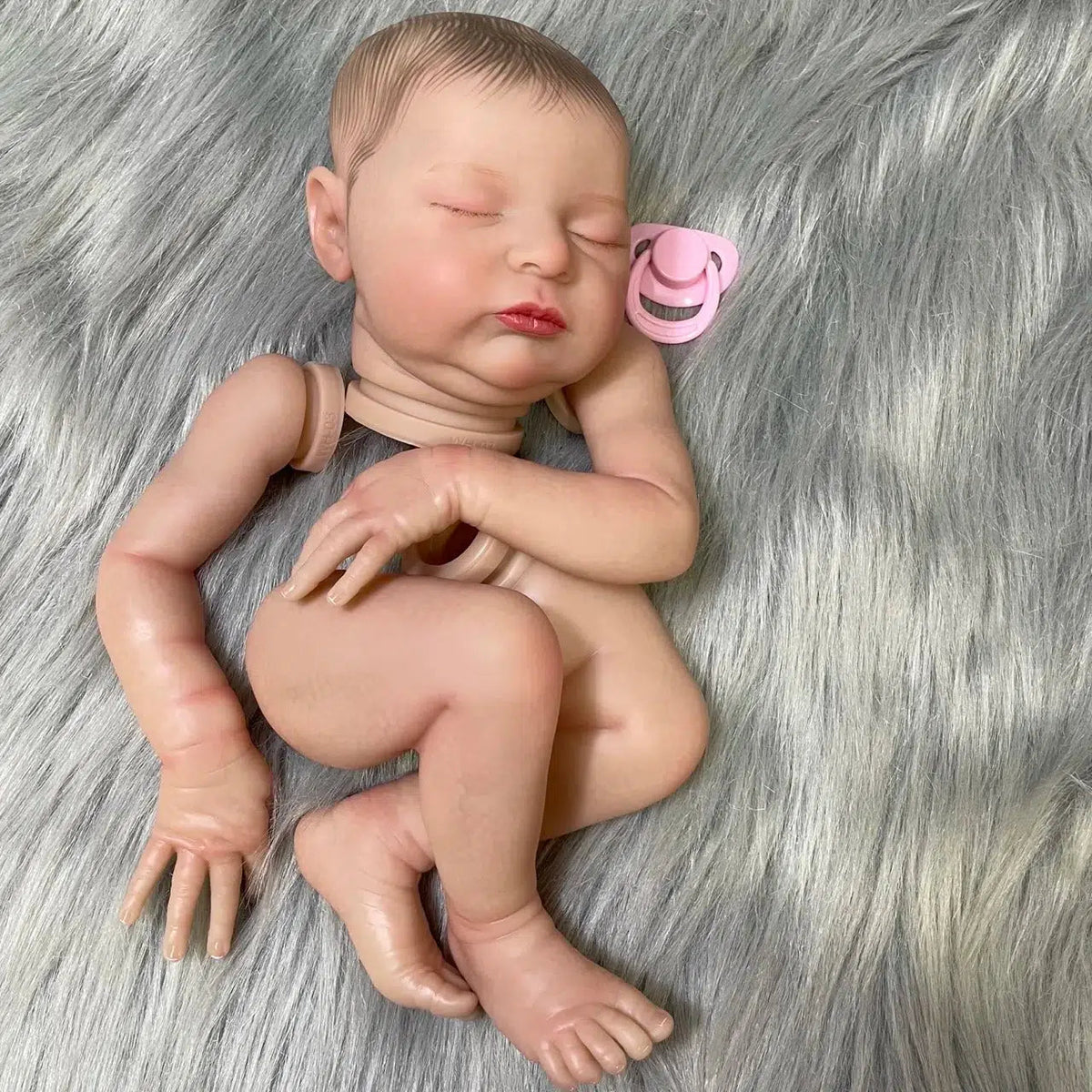 20Inch Already Painted Reborn Doll Kit Laura 3D Painted Skin Mold High Quality Handmade Newborn Baby Doll Parts With Cloth Body-Maternity Miracles - Mom & Baby Gifts