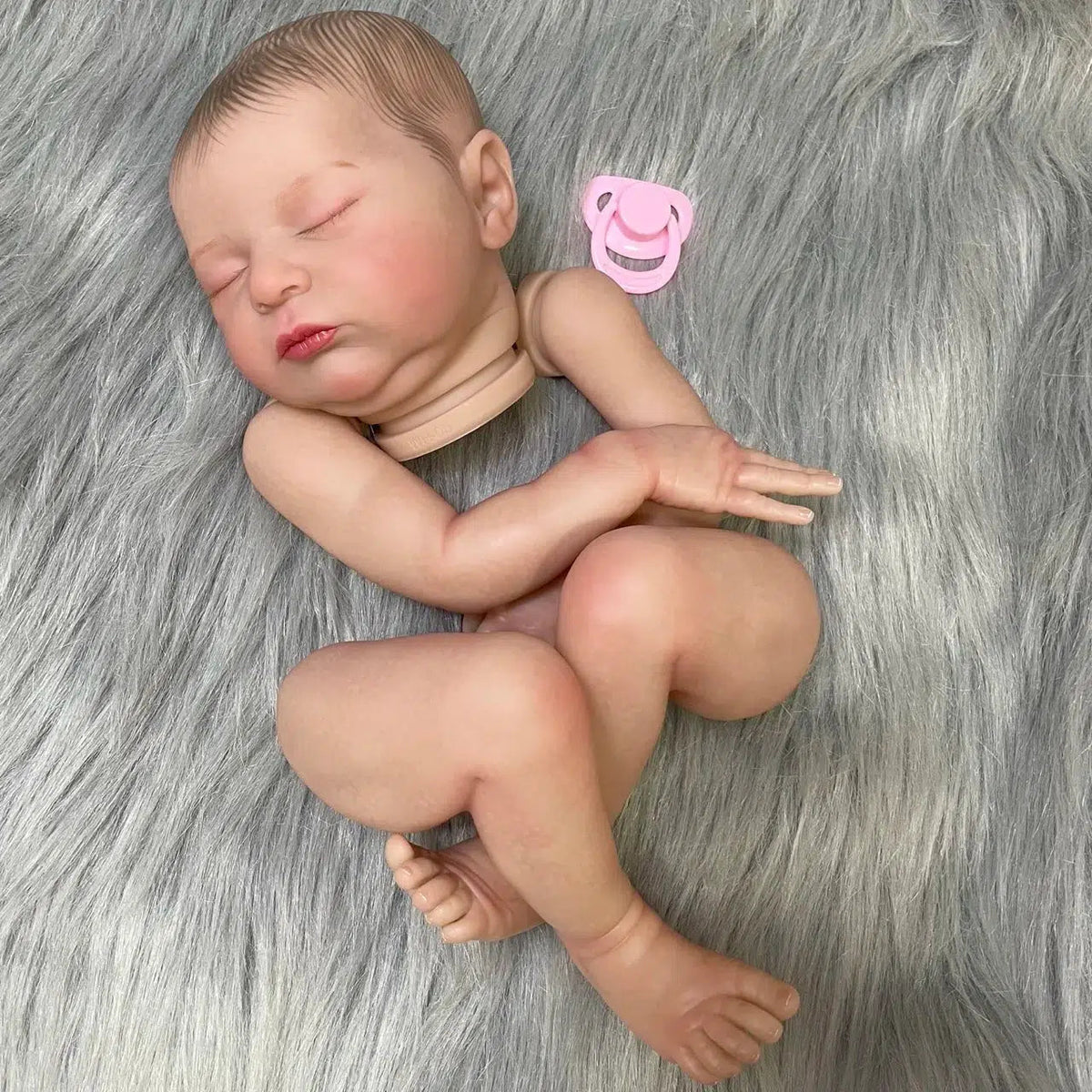 20Inch Already Painted Reborn Doll Kit Laura 3D Painted Skin Mold High Quality Handmade Newborn Baby Doll Parts With Cloth Body-Maternity Miracles - Mom & Baby Gifts