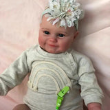 50CM Reborn Baby Dolls Maddie Smile Girl Lifelike Silicone Vinyl Newborn 3D Skin Visible Veins DIY Toys Christmas Gift For Girls-Maternity Miracles - Mom & Baby Gifts